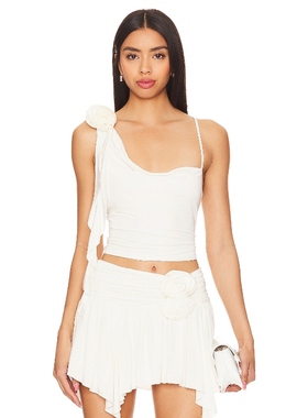 独家记怡同款Lovers and Friends 设计感玫瑰花结装饰吊带REVOLVE