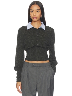 With Jean HEIDI 上装 revolve小众新款 深灰色