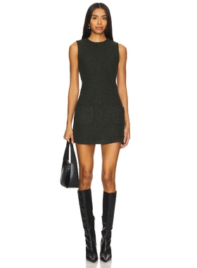 Amanda Uprichard DELIA 裙子深绿色REVOLVE小众新款