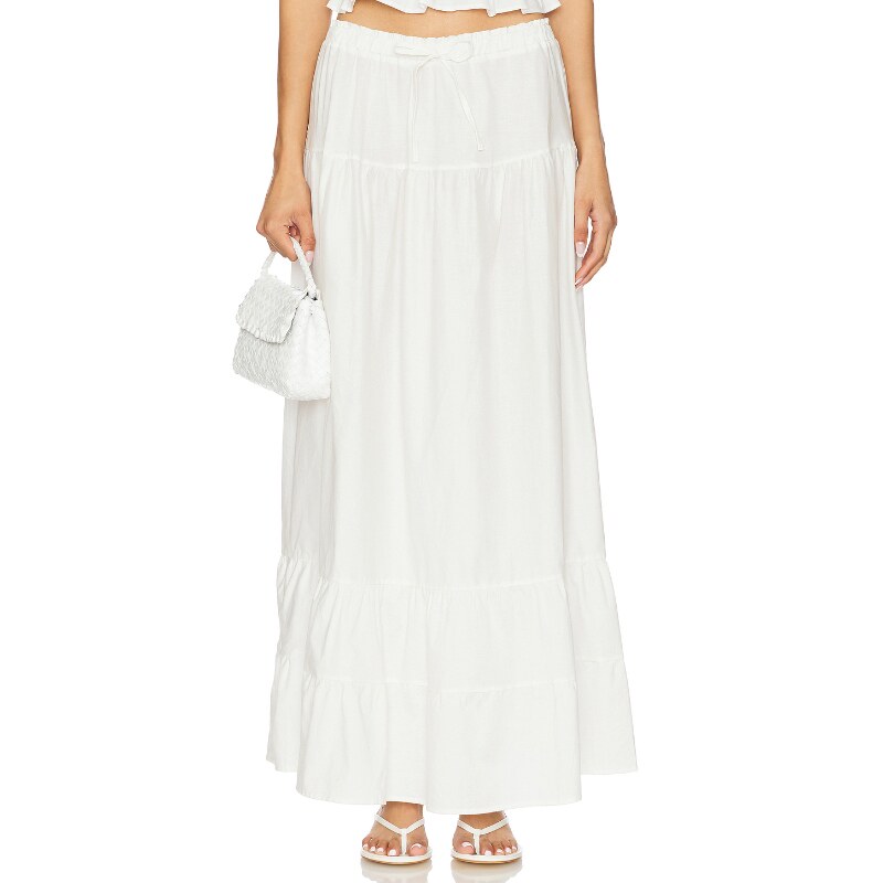 [春季新品]PEIXOTO RILEY 长款半身裙 白色REVOLVE小众新款