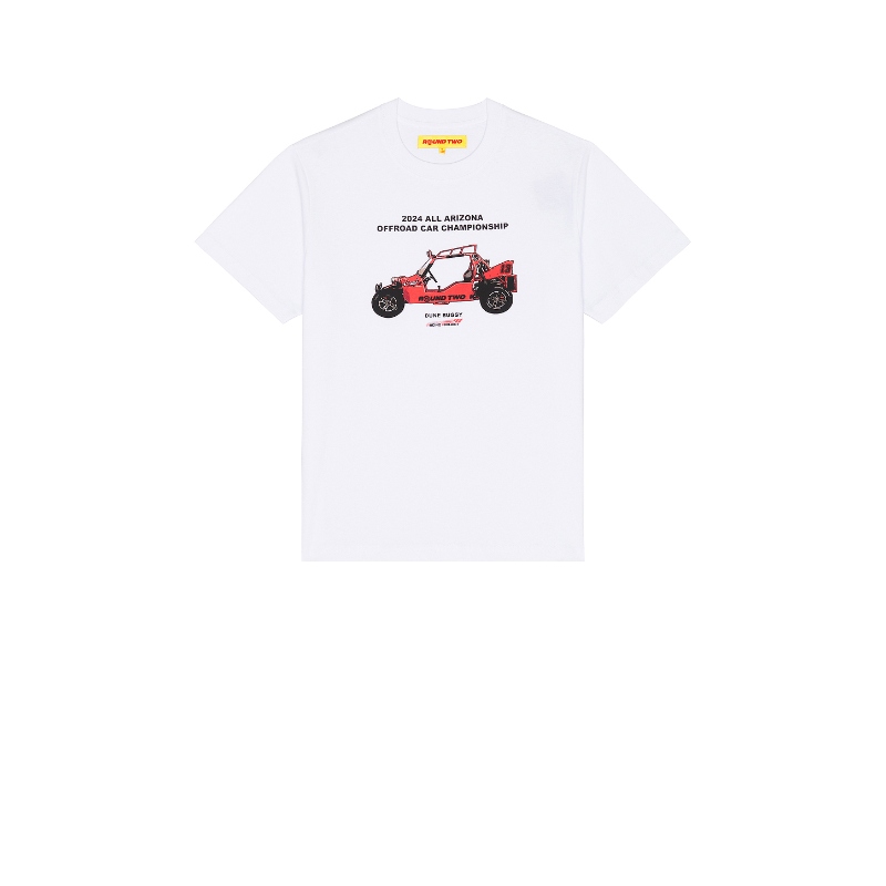 Round Two DUNE BUGGY T恤 白色REVOLVE小众新款