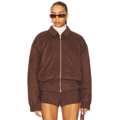 [春季新品]superdown 夹克棕色美拉德复古风翻领外套REVOLVE小众