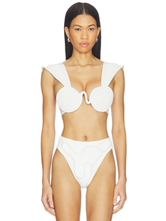 Nau Bikinis ATHENS WIDE STRAP 比基尼内衣 revolve小众新款 白