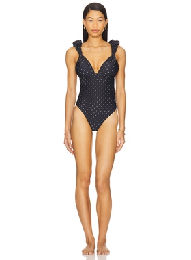 LPA ZELLA 一件式泳装 黑色 y2k辣妹风REVOLVE小众新款