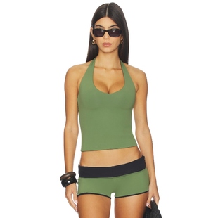 背心上装 ALIRA 黑色 绿色 Bond y2k辣妹风REVOLVE小众新款 Eye