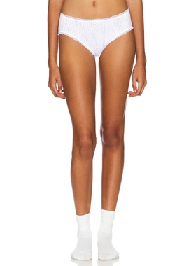 Cou Cou Intimates THE COZY BRIEF 低腰内裤 白色REVOLVE小众新