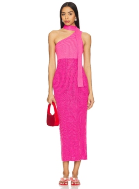 [冬季新品]Capittana NATALIE 针织连衣裙保暖桃紅色REVOLVE小众