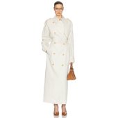 Helsa 简约风衣双排扣外套设计感长款 收腰显瘦老钱风REVOLVE