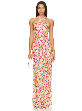 Lovers and Friends MACIE MAXI 裙子粉色REVOLVE小众