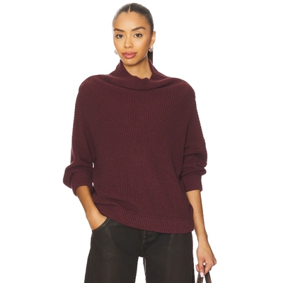 Autumn Cashmere 漏斗领 葡萄酒色REVOLVE小众新款