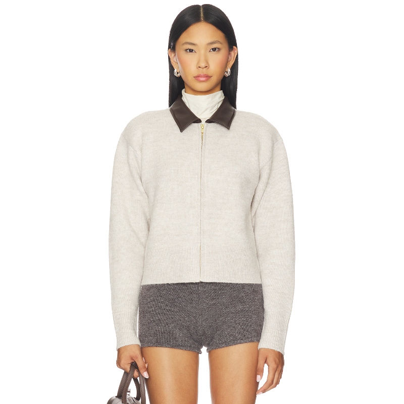 525 America 拉链开衫 灰褐色REVOLVE小众新款