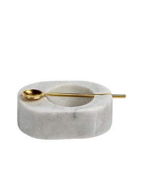 The Favorites Tuscan Marble Salt And Pepper Bowl With Gold S