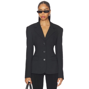 FITTED 老钱风REVOLVE小众新款 WAIST 黑色 西装 GUIZIO