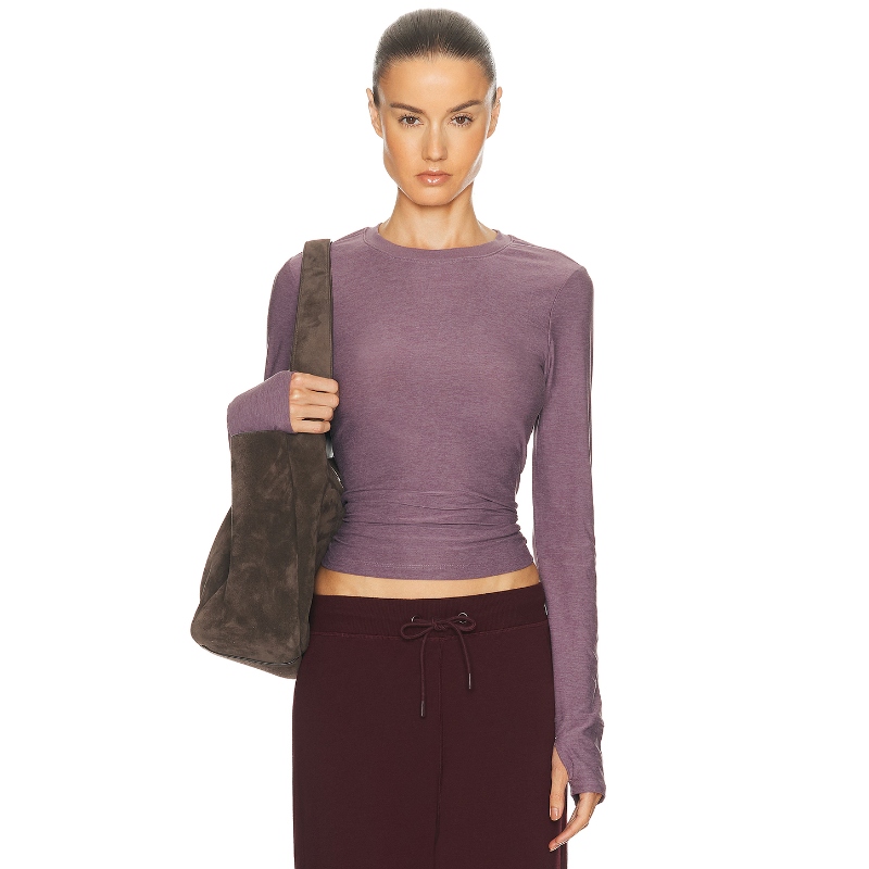 Beyond Yoga 上装 紫色 运动复古风REVOLVE小众新款