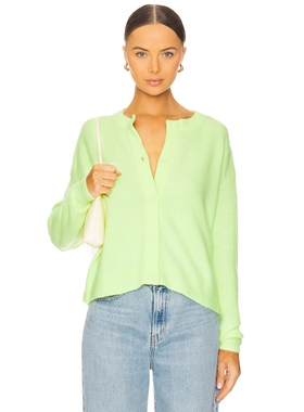 [春季新品]AmericanVintage DAMSVILLE开衫绿色羊毛衫REVOLVE保暖