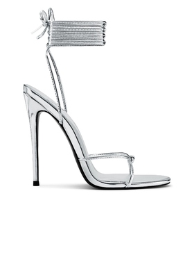 FEMME LA ATHENS LACE UP 高跟 金属银色REVOLVE小众新款