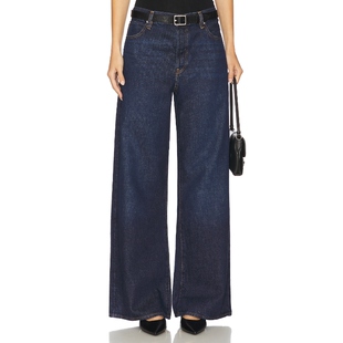 FRAME 新品 LOOSE 直筒长裤 复古风REVOLVE小众 蓝色美式 春季