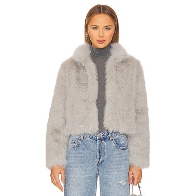 Adrienne Landau Faux Fox Fur Jacketrevolve时尚小众新款
