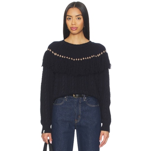 THE UPSIDE CLARA 毛衣 藏青色REVOLVE小众新款冬季保暖