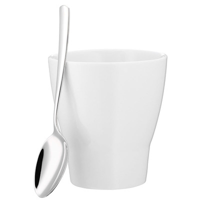 咖啡杯早餐杯硬瓷不锈钢勺子wmf