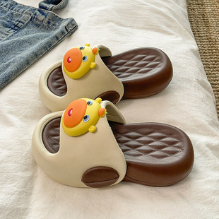 防滑防臭休闲厚底外穿学生拖鞋女款夏季居家室内洗澡新款可爱凉拖