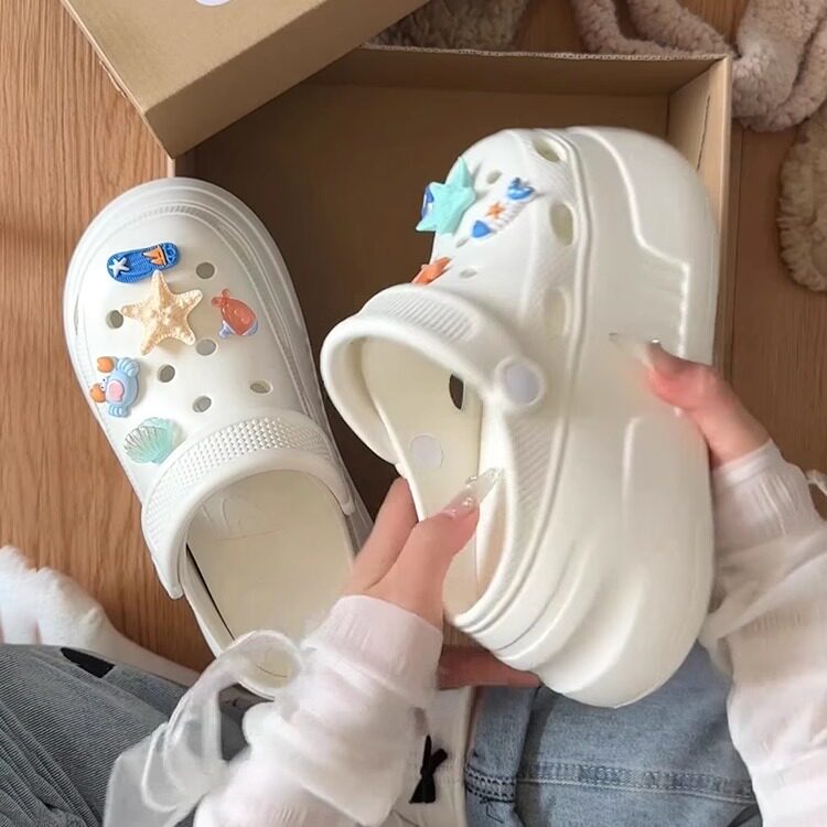 厚底洞洞鞋女款外穿防滑2