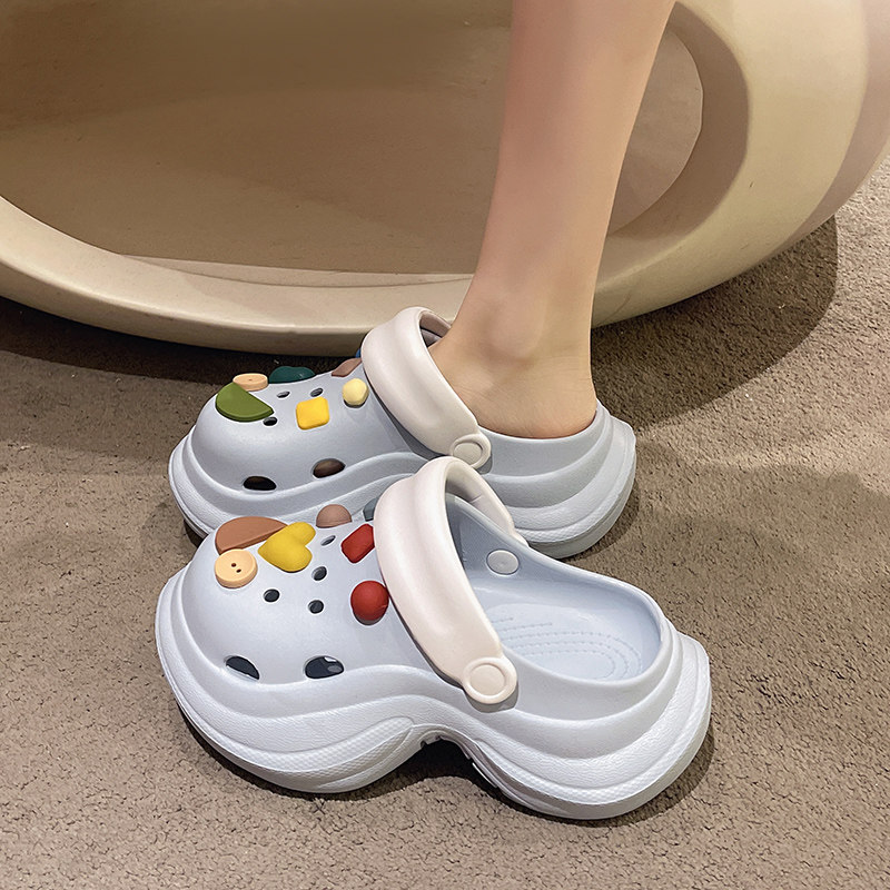 厚底洞洞鞋女夏季2025新