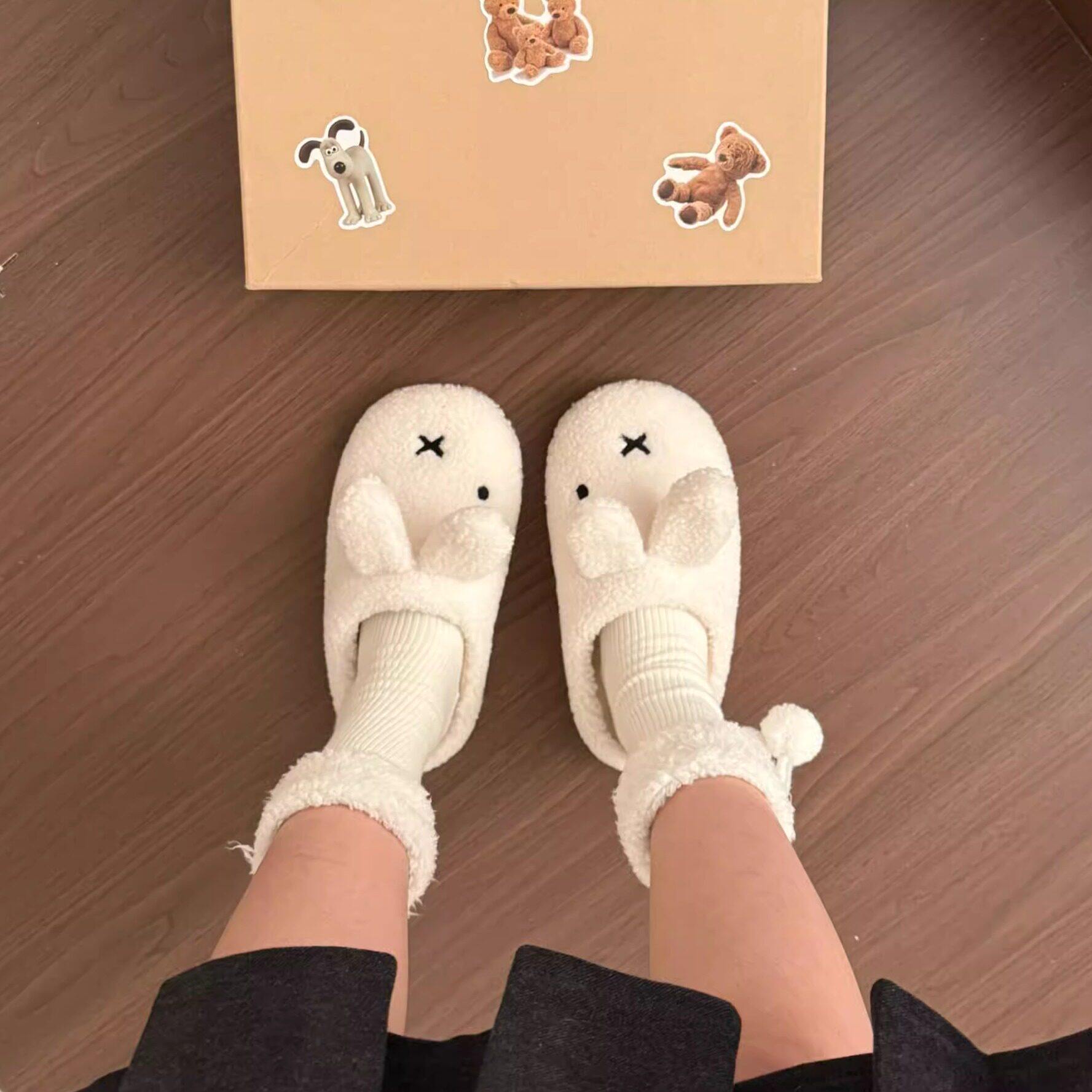米菲兔棉拖鞋女款冬天防
