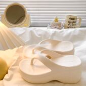 凉拖鞋 8.0cm厚底增高人字拖女2026新款 外穿防滑踩屎感小个子夏季