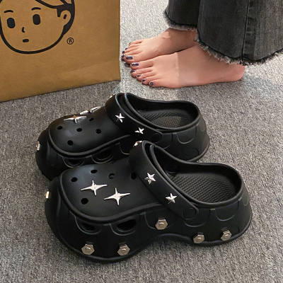 Y2K洞洞鞋女夏季外穿厚底