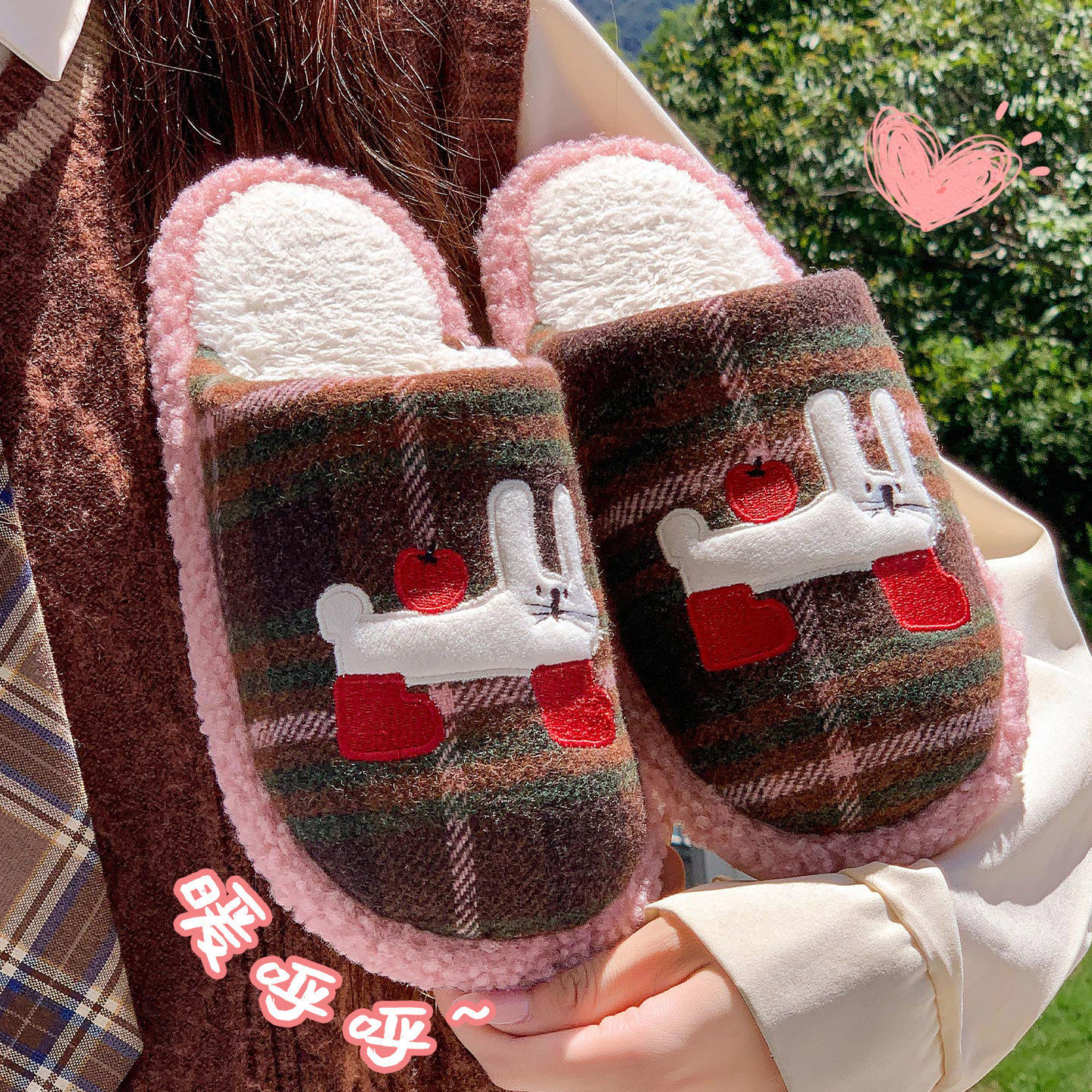 棉拖鞋女士冬季保暖2026新款室内包头厚底月子情侣毛毛绒棉鞋男款