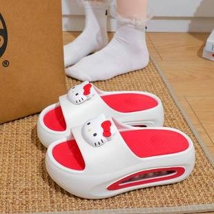 时尚 夏季 潮流外穿防滑增高踩屎感沙滩凉拖 女款 可爱风厚底EVA拖鞋