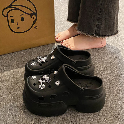 10.0超高跟时尚外穿洞洞鞋