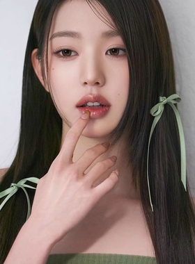 张元英绿色丝带发饰蝴蝶结发夹女芭蕾风飘带鸭嘴夹子发卡头饰对夹