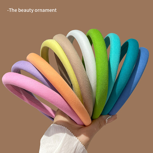 糖果色海绵发箍女款 发窟洗脸发卡发捆高颅顶压发头箍发饰 2024新款