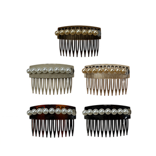 轻奢珍珠倒插梳女士2025新款前额刘海夹碎发整理侧边夹公主头发梳