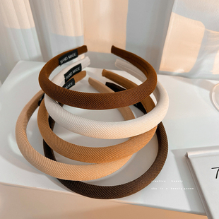 复古窄边洗脸发箍女高颅顶发捆头饰高级感百搭外出发卡显脸小头箍