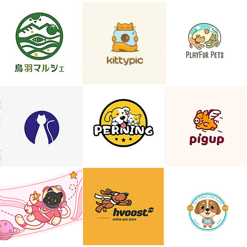 宠物店logo设计宠物烘焙logo素材卡通logo设计微信头像制作