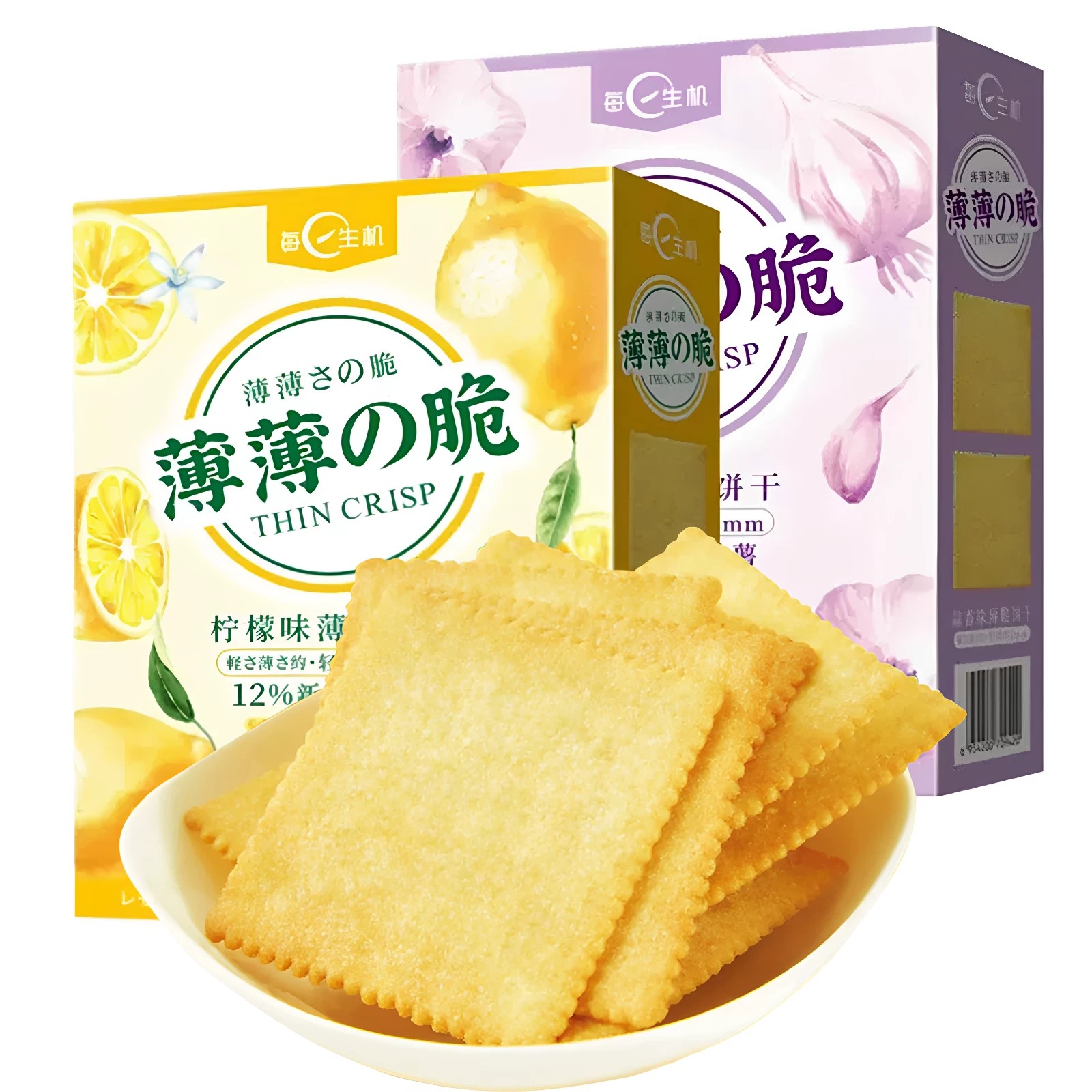 每日生机薄脆苏打饼干柠檬蒜香