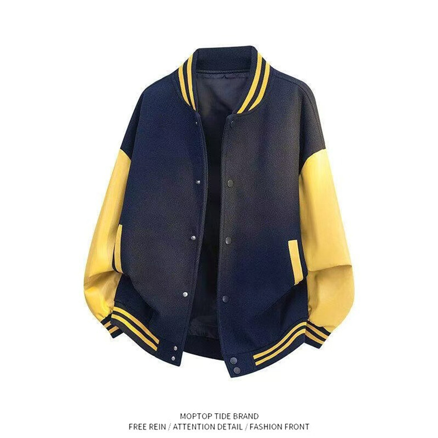 美式高街棒球服外套男款开春穿搭拼接撞色美式飞行夹克高级感上衣