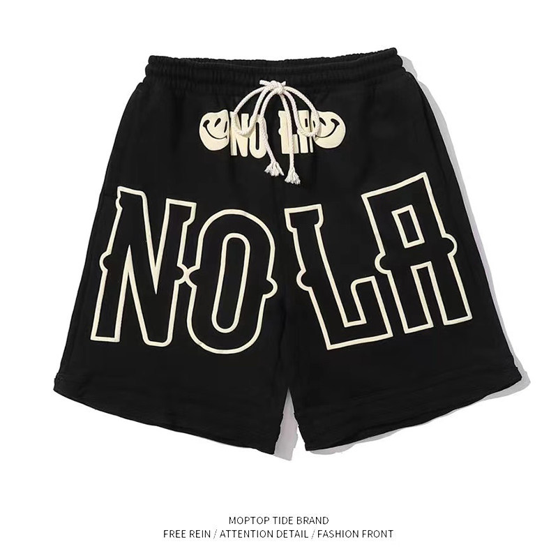 WHXS休闲裤子男女夏季新款宽松短裤港风学生篮球运动五分裤