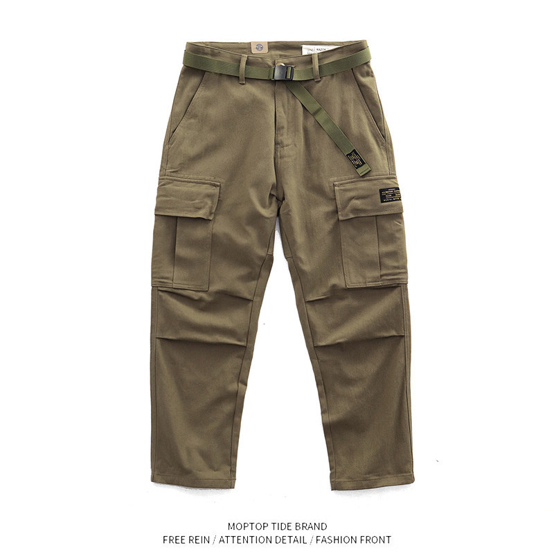 WH先生vintage美式复古多口袋水洗宽松厚重磅阔腿直筒工装裤男,男装,休闲裤,淘宝优惠券,粉丝福利购,淘宝优惠卷