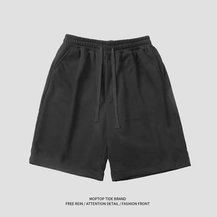 vintage百搭街头宽松学生五分裤 男夏季 潮牌纯色运动短裤 WHXS美式