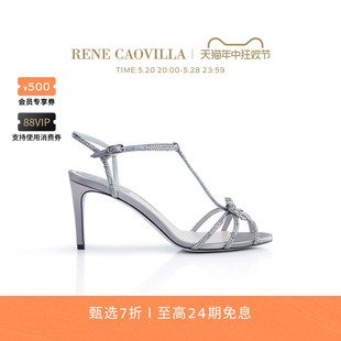 RENE RC女鞋 CATERINA系列蝴蝶结水钻高跟凉鞋 CAOVILLA