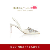 VENEZIANA系列水钻尖头女士露跟鞋 CAOVILLA 礼物 RENE