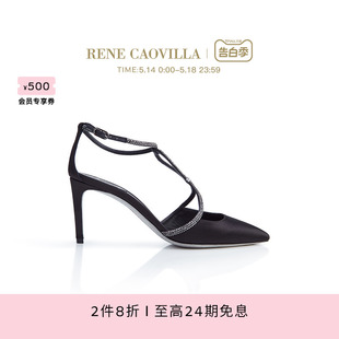 RC单鞋 女鞋 CAOVILLACLIPPY黑色水钻高跟鞋 RENE