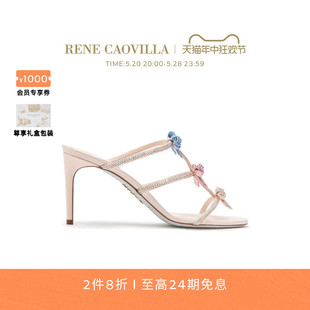 CATERINA系列水钻蝴蝶结女士高跟凉鞋 CAOVILLA RENE