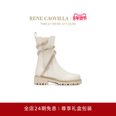 CLEO系列白色水钻圆头女士短靴 CAOVILLA 秋冬新品 RENE