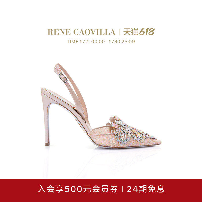 RENE CAOVILLA VENEZIANA系列水钻尖头女士高跟鞋