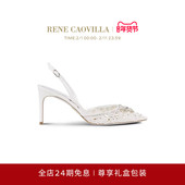 礼物 RENE CAOVILLA HINA系列尖头露跟女士高跟鞋 RC单鞋